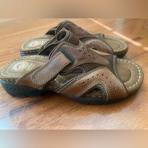 Earth Spirit Men's Brown Slide Sandals Shoes Size 7 Adjustable.